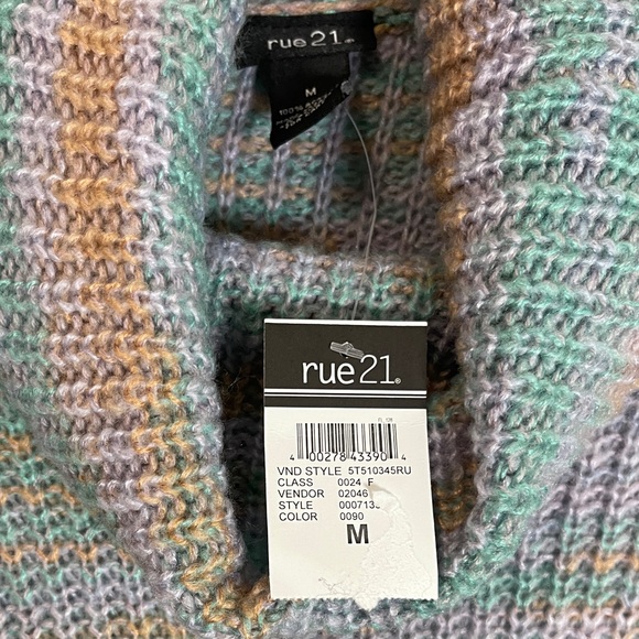Rue 21 Womens Sweater Size Medium Multicolored Knit Turtleneck Top NWT - Picture 5 of 9